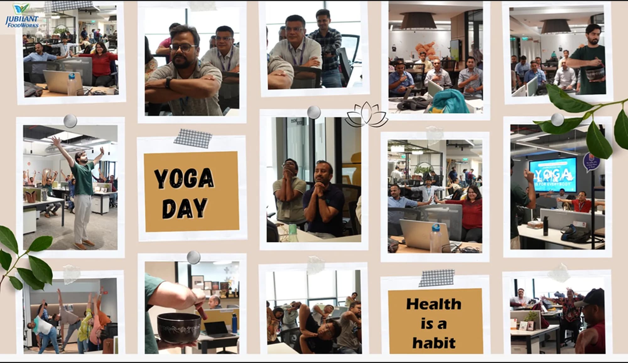 Employees participating in wellness activities